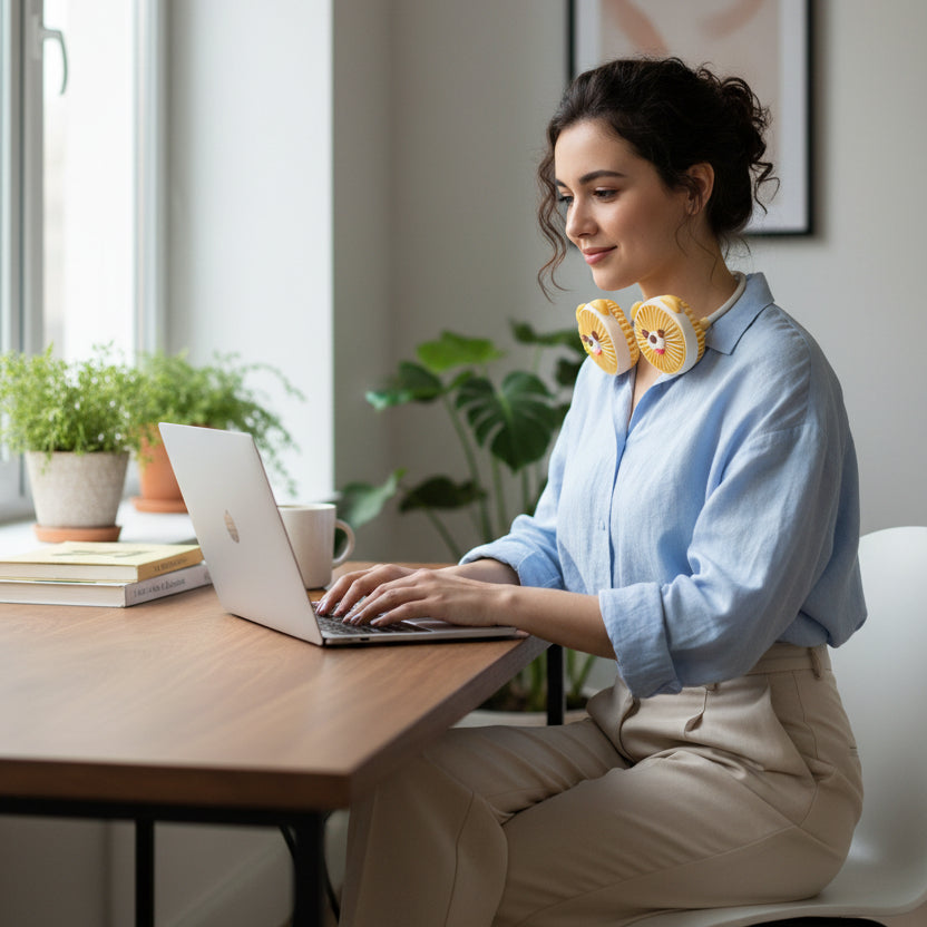 CORDLESS NECK FAN
